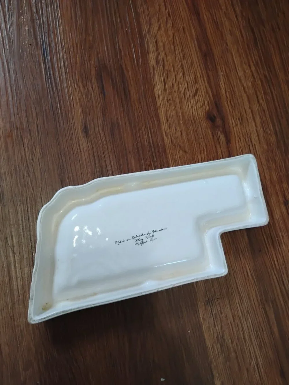 Vintage Klay Kraft Nebraska Centennial Ashtray Trinket Dish Ceramic